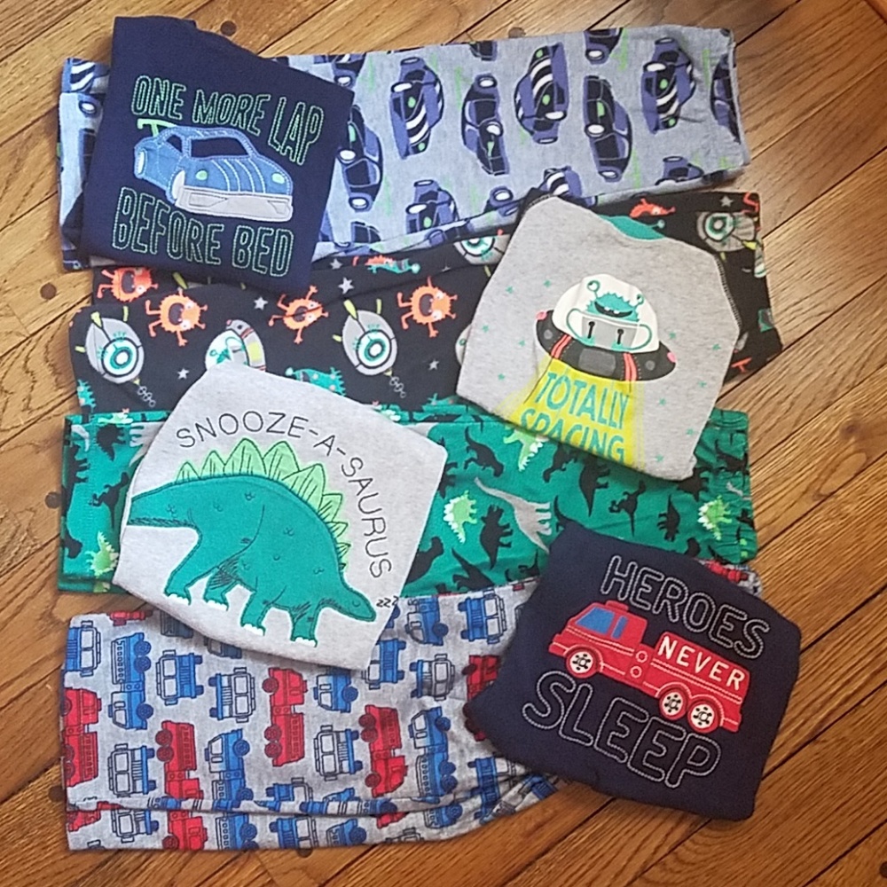 Lot of boys fleece PJ's